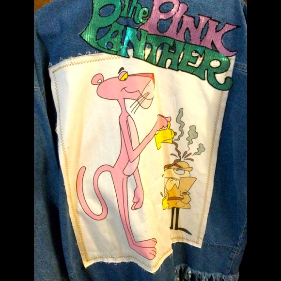 Pink Panther Custom Jean Jacket - Picture 1 of 3